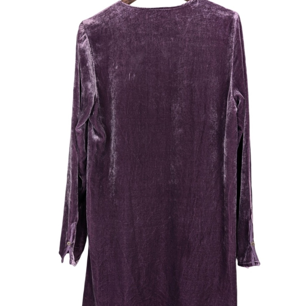 Stunning JOHNNY WAS purple embroidered Velvet Tunic Top 1X - Picture 3 of 6